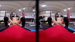 VRConk Petite girl fucked by fat cock onwards gym VR Porn