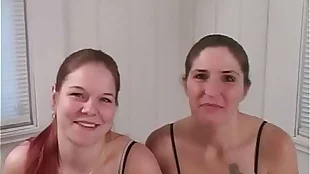 Two milfs suck cock
